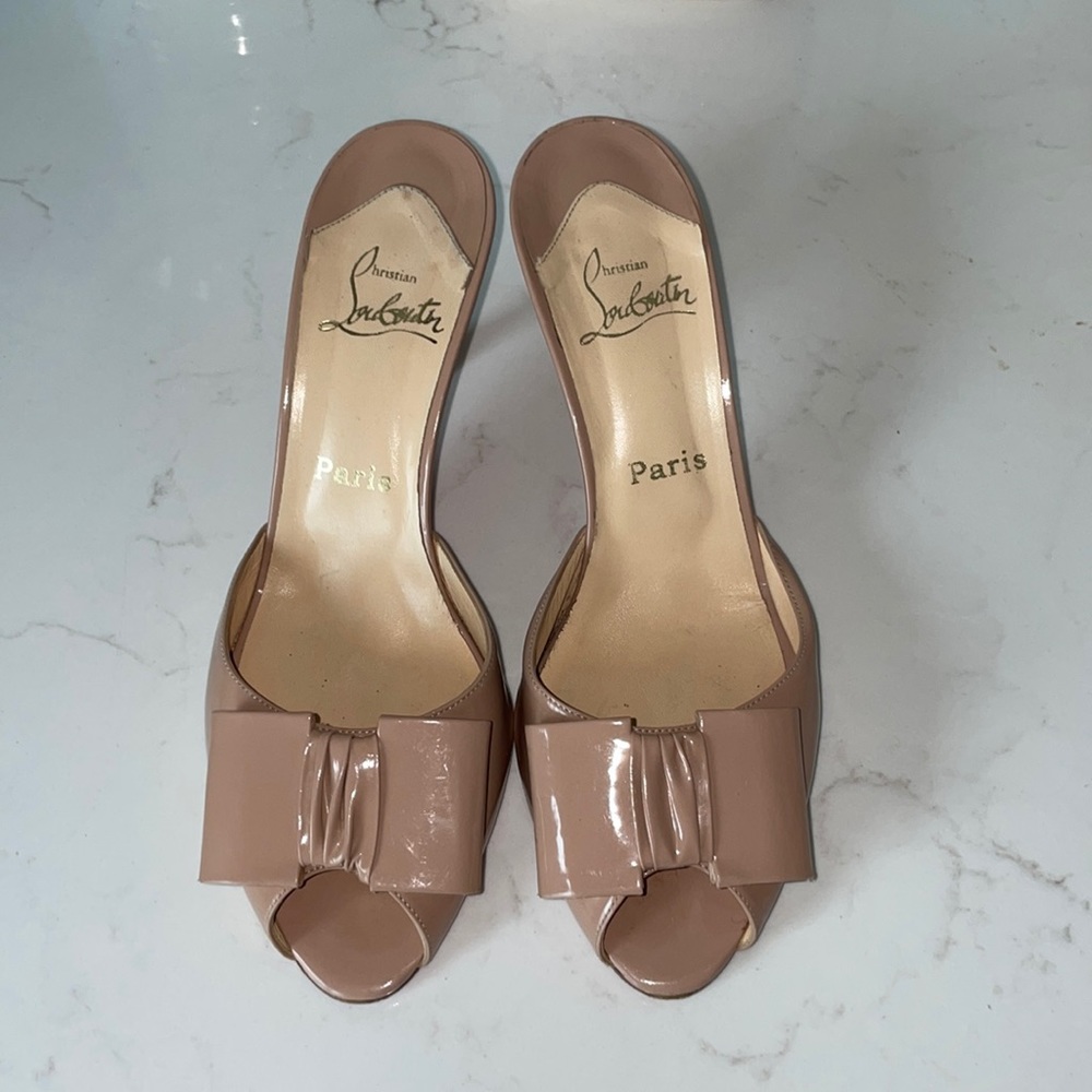 Christian Louboutin Nude Patent Heels